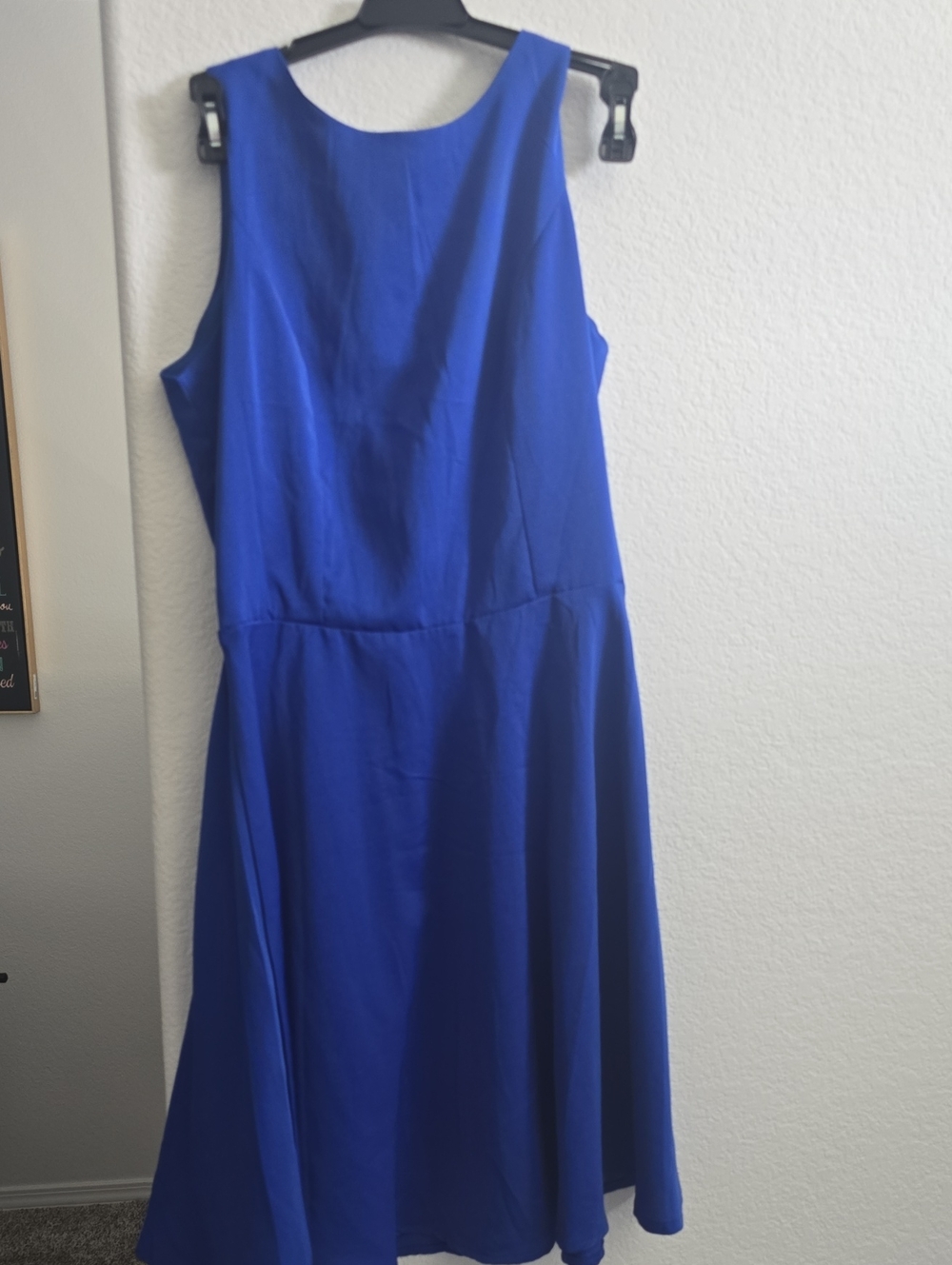 Sleeveless Midi Dress in Vibrant Blue